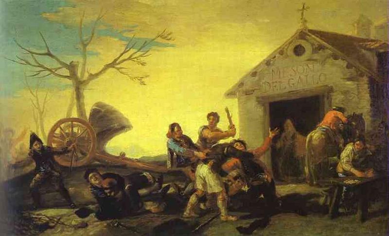Francisco Jose de Goya Fight at Cock Inn oil painting picture